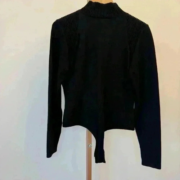 JLUXLABEL Women's XL Black Ribbed Long Sleeve Mock Neck Bodysuit - Picture 8 of 14